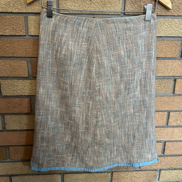 Moschino Cheap and Chic Vintage Tweed Midi Skirt Cotton Silk Blend Size 6 - Picture 1 of 7